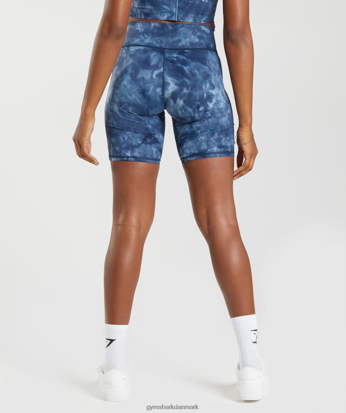 Kvinder Gymshark elevate cykelshorts N4ZDDN67 blå sprayfarve ved søen