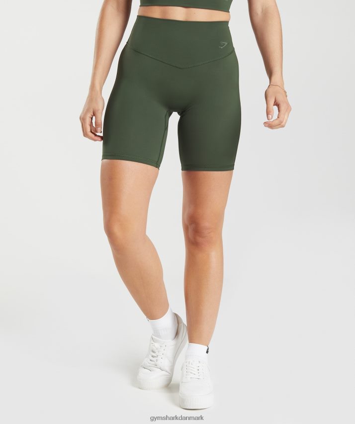 Kvinder Gymshark elevate cykelshorts N4ZDDN72 mos oliven