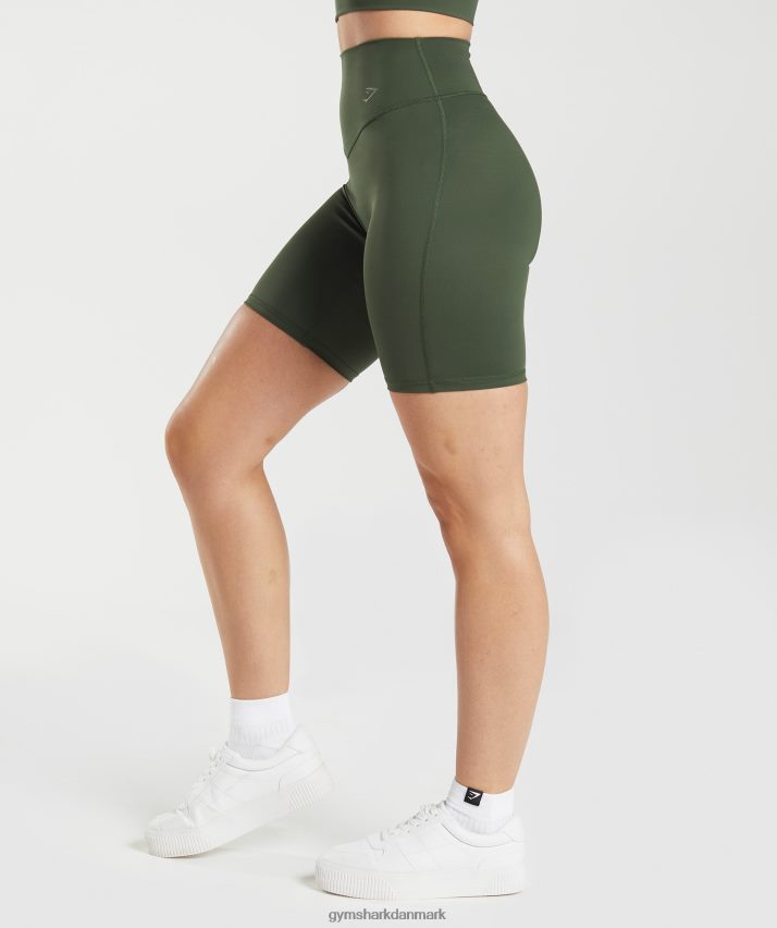Kvinder Gymshark elevate cykelshorts N4ZDDN72 mos oliven