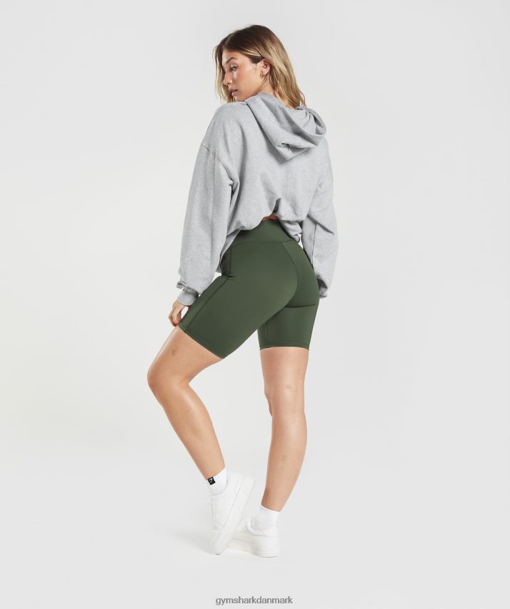 Kvinder Gymshark elevate cykelshorts N4ZDDN72 mos oliven