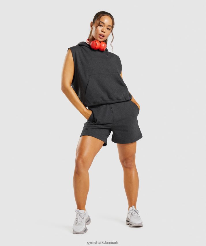 Kvinder Gymshark hviledag sweats shorts N4ZDDN57 sort kernemergel