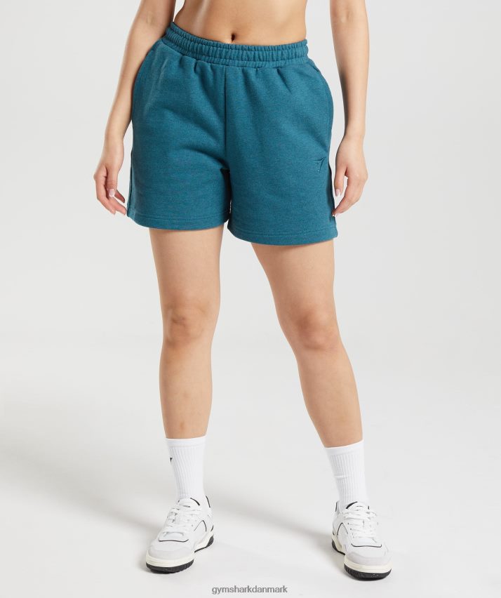 Kvinder Gymshark hviledag sweats shorts N4ZDDN59 stål blå mergel