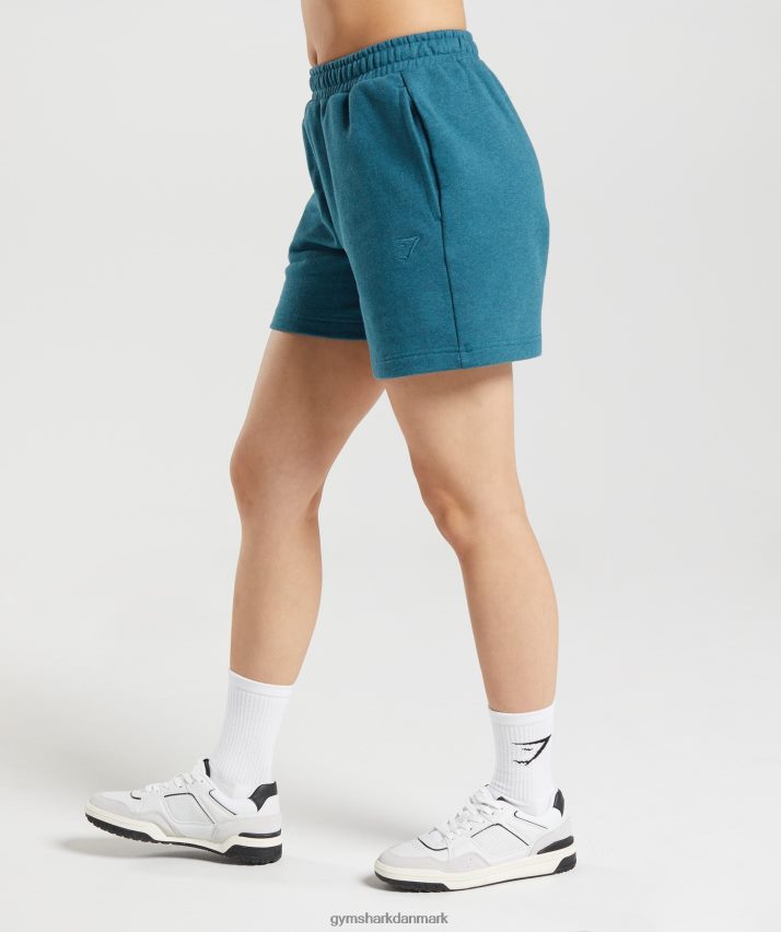 Kvinder Gymshark hviledag sweats shorts N4ZDDN59 stål blå mergel