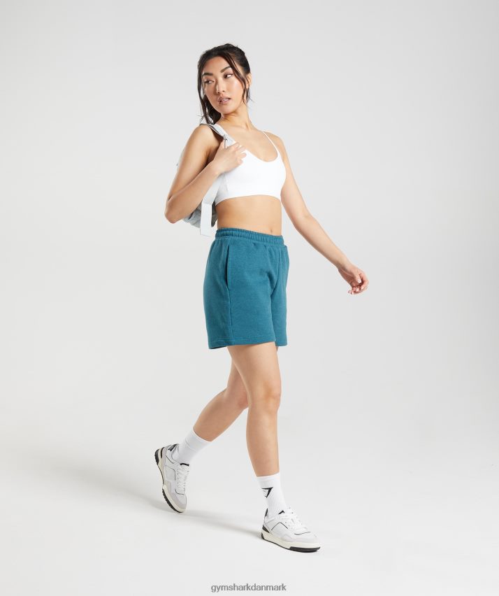 Kvinder Gymshark hviledag sweats shorts N4ZDDN59 stål blå mergel