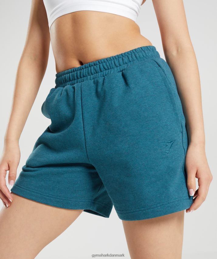 Kvinder Gymshark hviledag sweats shorts N4ZDDN59 stål blå mergel