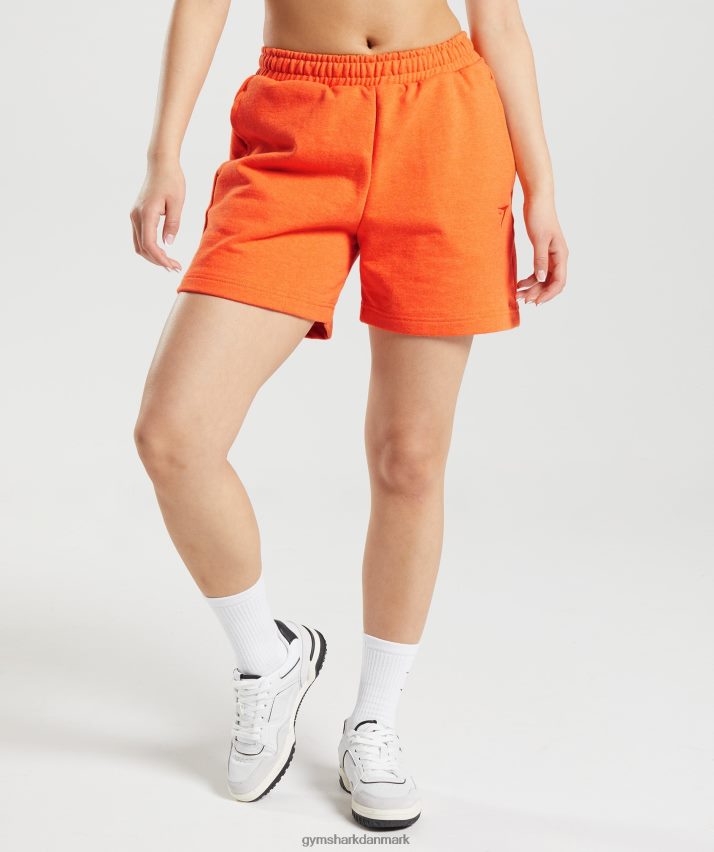 Kvinder Gymshark hviledag sweats shorts N4ZDDN63 flammende orange mergel