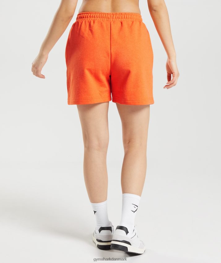 Kvinder Gymshark hviledag sweats shorts N4ZDDN63 flammende orange mergel