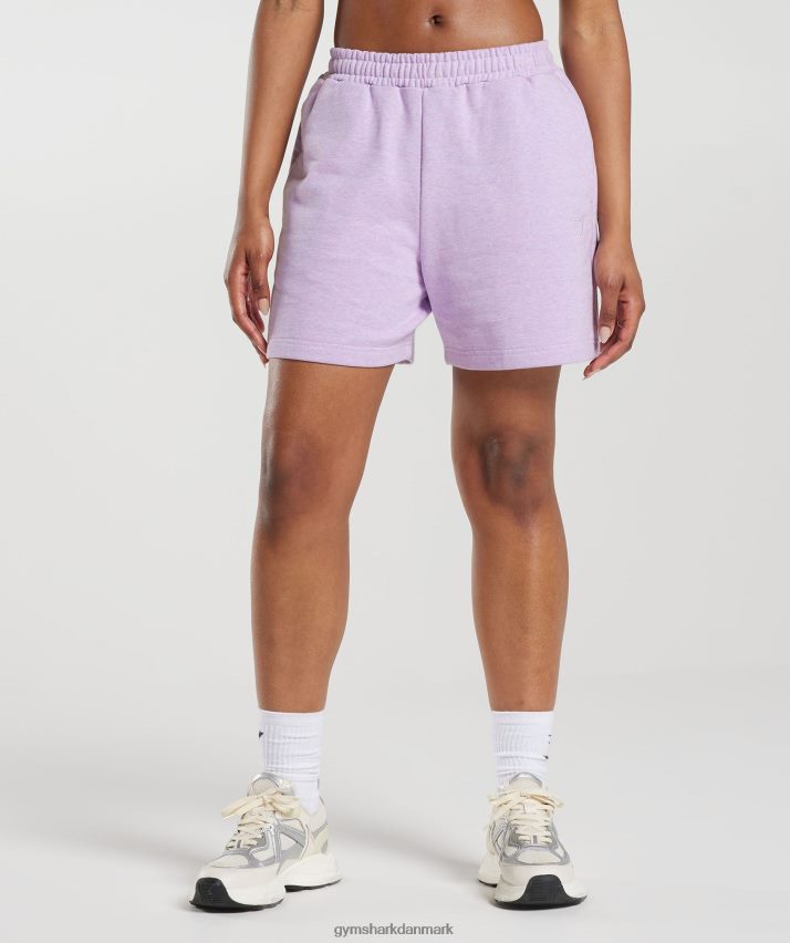 Kvinder Gymshark hviledag sweats shorts N4ZDDN70 aura lilla mergel