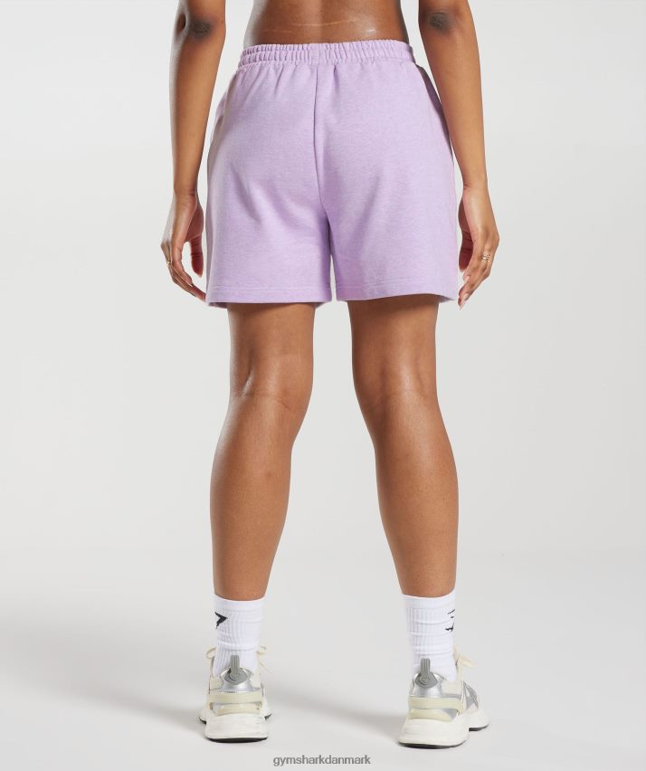 Kvinder Gymshark hviledag sweats shorts N4ZDDN70 aura lilla mergel