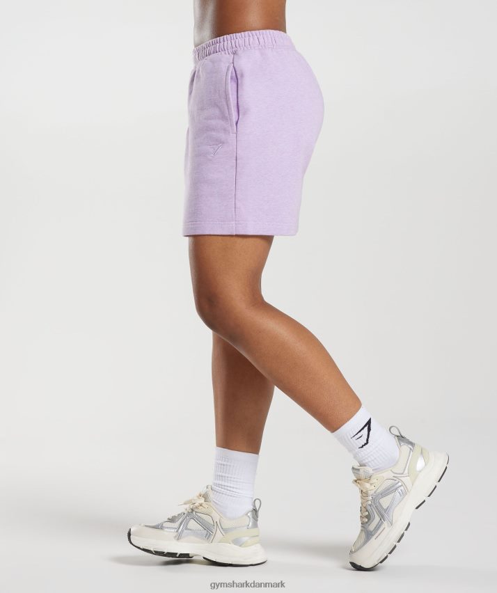 Kvinder Gymshark hviledag sweats shorts N4ZDDN70 aura lilla mergel