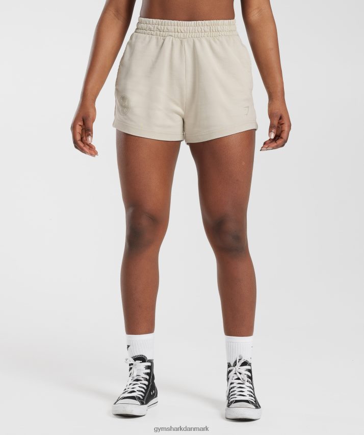 Kvinder Gymshark kollegiale sweatshorts N4ZDDN82 champignon brun