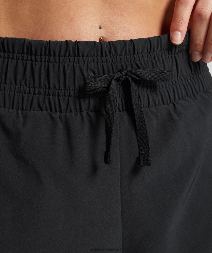 Kvinder Gymshark løber 2 i 1 shorts N4ZDDN40 sort/silhouette grå