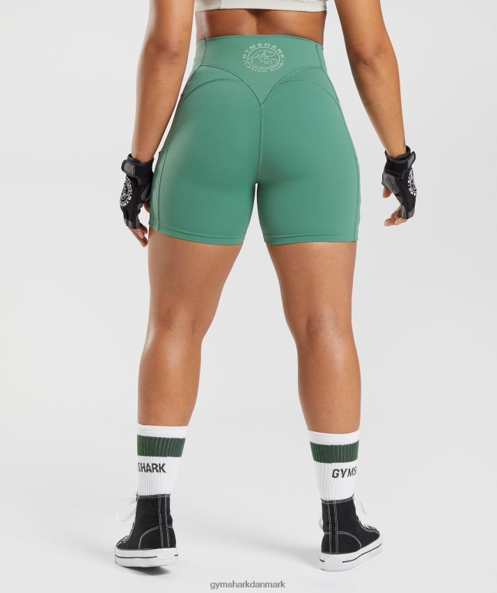 Kvinder Gymshark ældre stramme shorts med ruched N4ZDDN68 hoya grøn