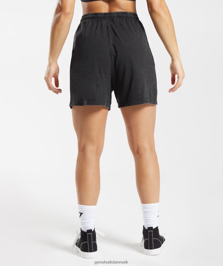 Kvinder Gymshark ældre vaskede løse shorts N4ZDDN110 sort