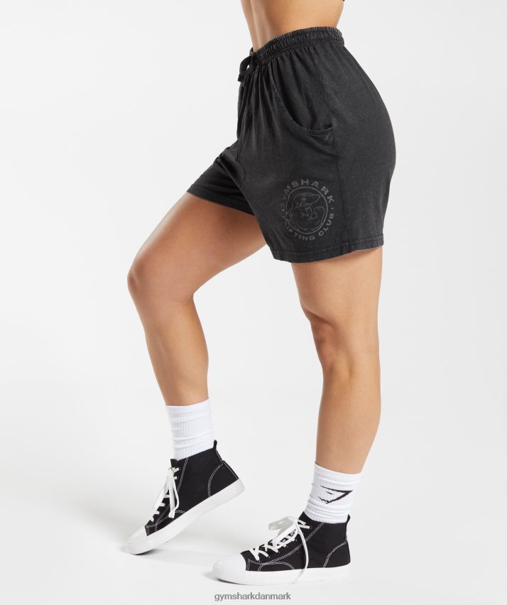 Kvinder Gymshark ældre vaskede løse shorts N4ZDDN110 sort