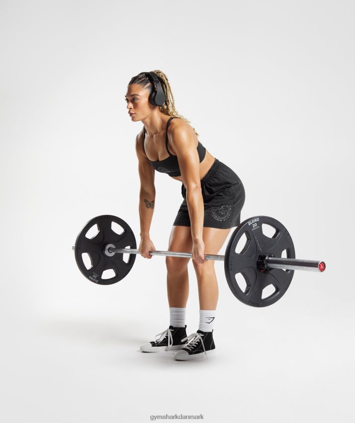 Kvinder Gymshark ældre vaskede løse shorts N4ZDDN110 sort