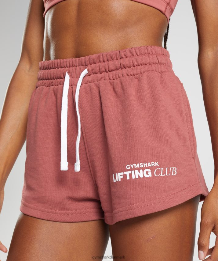 Kvinder Gymshark sociale klubshorts N4ZDDN86 rosenbrun