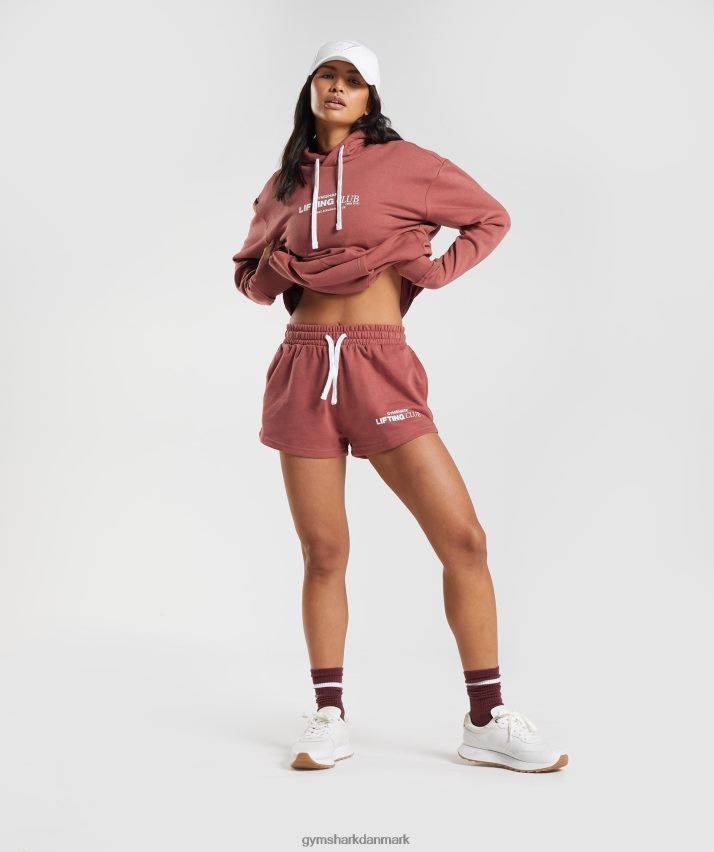 Kvinder Gymshark sociale klubshorts N4ZDDN86 rosenbrun