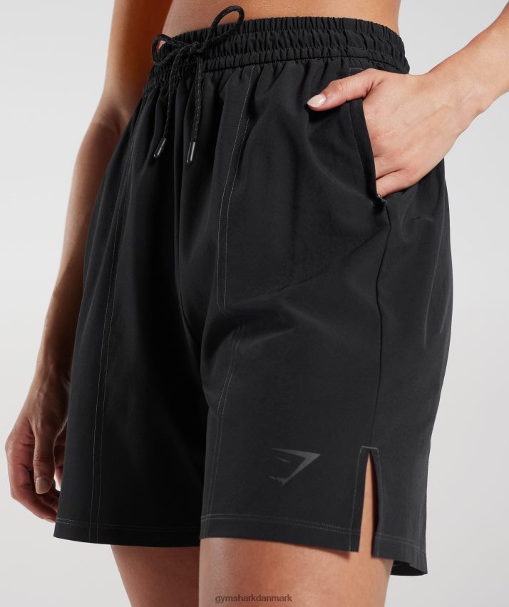 Kvinder Gymshark sports vævede shorts N4ZDDN29 sort