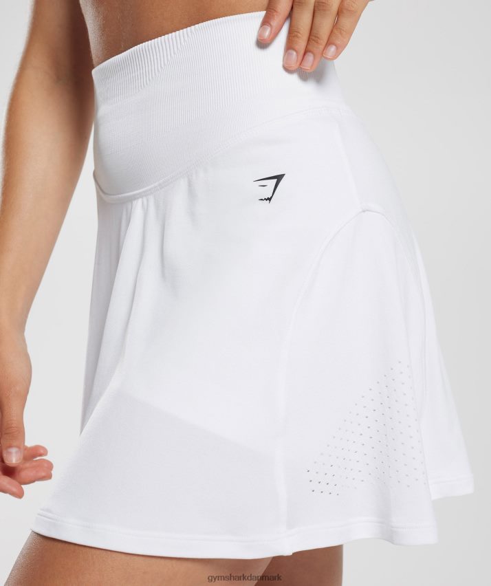 Kvinder Gymshark sved sømløs skort N4ZDDN61 hvid