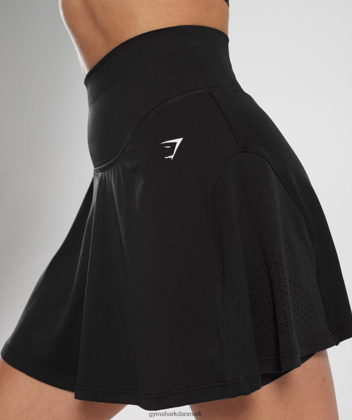 Kvinder Gymshark sved sømløs skort N4ZDDN62 sort