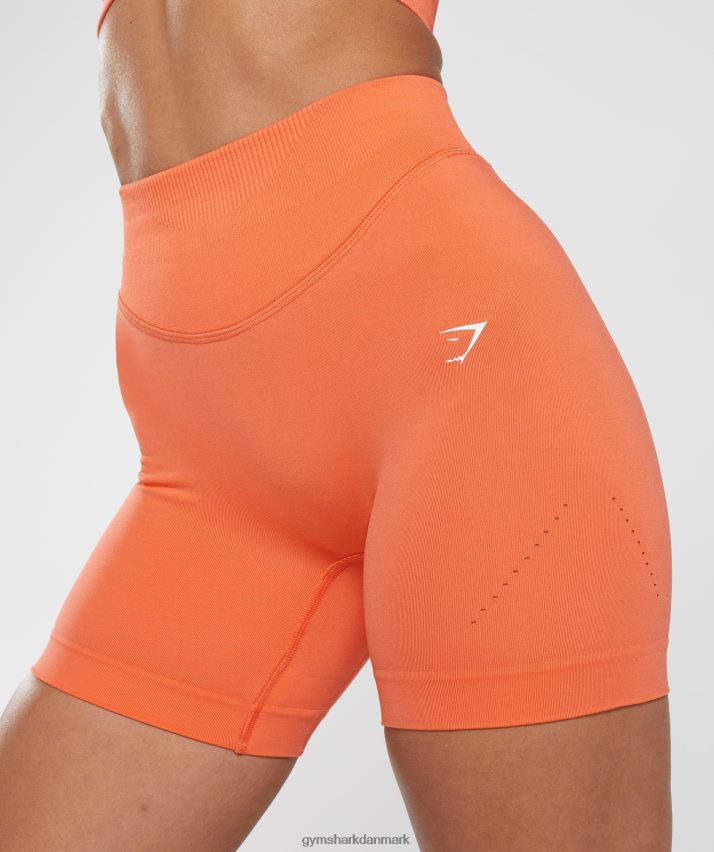 Kvinder Gymshark sweat sømløse shorts N4ZDDN102 aerospace orange