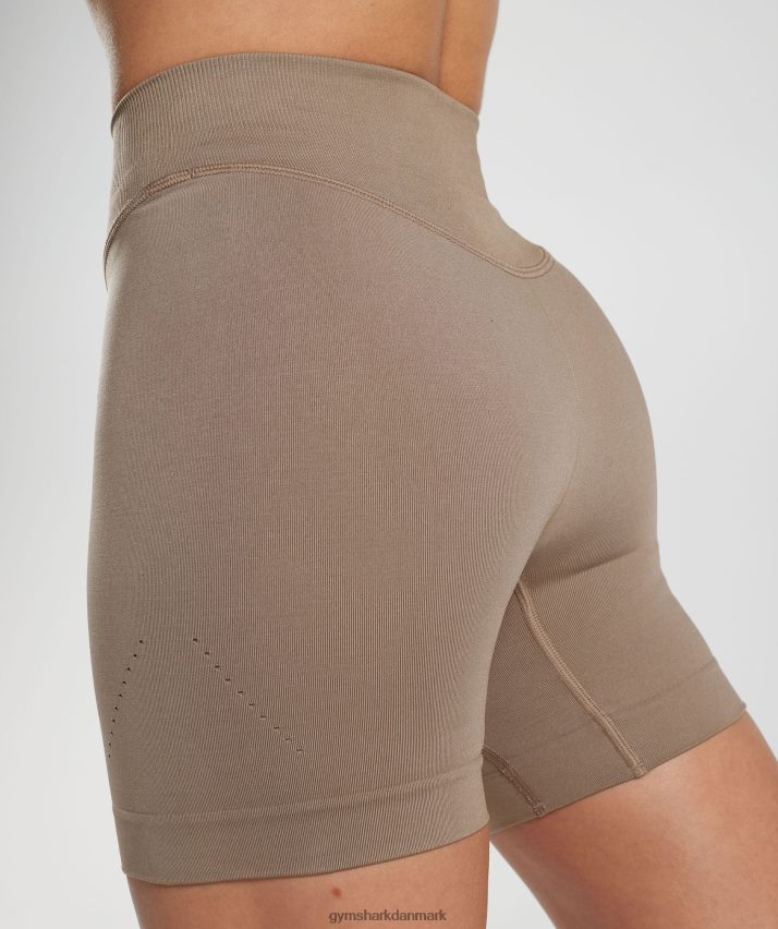 Kvinder Gymshark sweat sømløse shorts N4ZDDN20 fossil brun