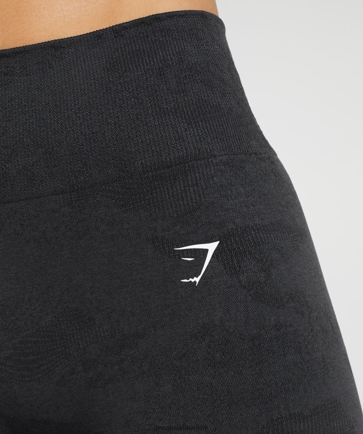 Kvinder Gymshark tilpasse camo sømløse shorts N4ZDDN4 lava | sort/onyx grå