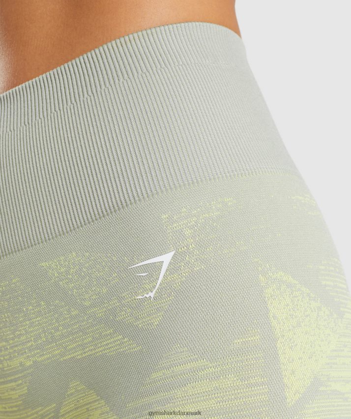 Kvinder Gymshark tilpasse ombre sømløse shorts N4ZDDN87 trekant | taupegrå print