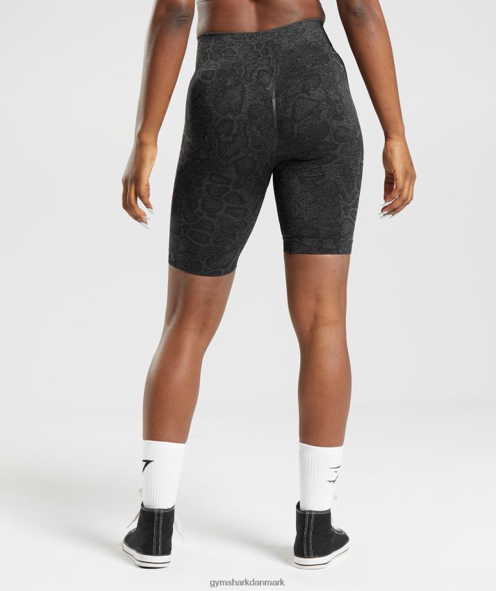 Kvinder Gymshark tilpasse sømløse cykelshorts til dyr N4ZDDN23 urban grå/sort