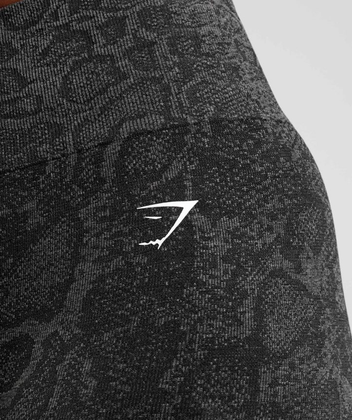 Kvinder Gymshark tilpasse sømløse cykelshorts til dyr N4ZDDN23 urban grå/sort
