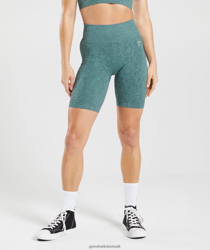 Kvinder Gymshark tilpasse sømløse cykelshorts til dyr N4ZDDN54 isbjerg blå/tordenblå