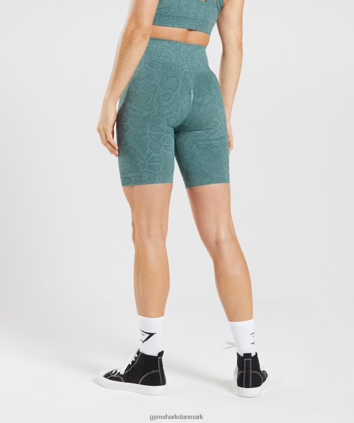Kvinder Gymshark tilpasse sømløse cykelshorts til dyr N4ZDDN54 isbjerg blå/tordenblå