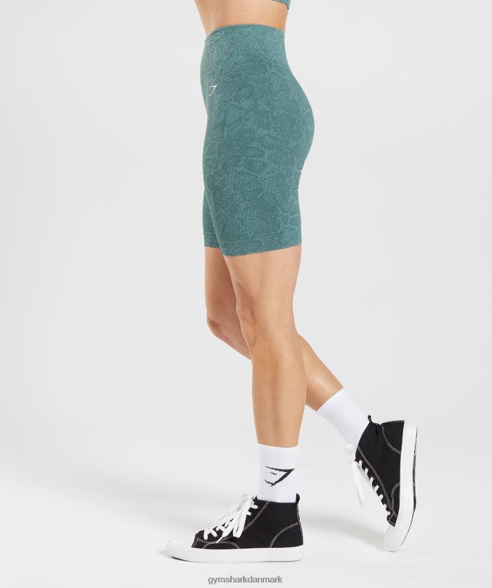 Kvinder Gymshark tilpasse sømløse cykelshorts til dyr N4ZDDN54 isbjerg blå/tordenblå