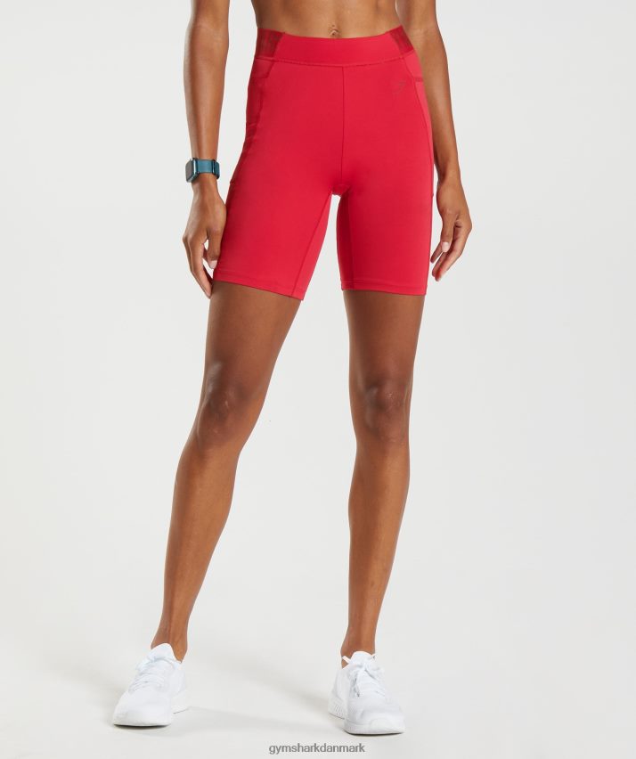 Kvinder Gymshark træning brandmark cykelshorts N4ZDDN73 salsa rød