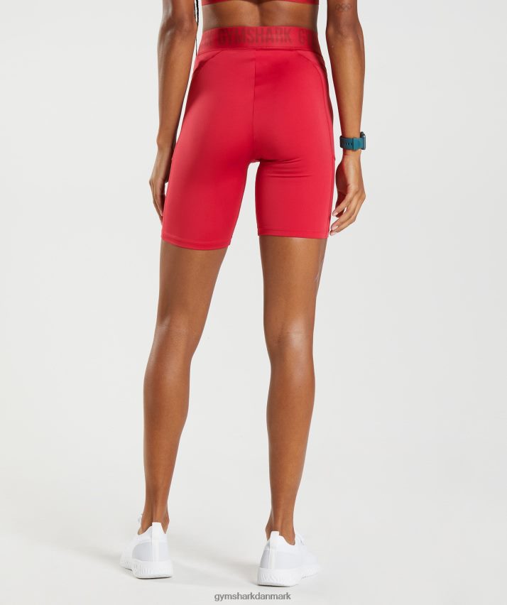 Kvinder Gymshark træning brandmark cykelshorts N4ZDDN73 salsa rød