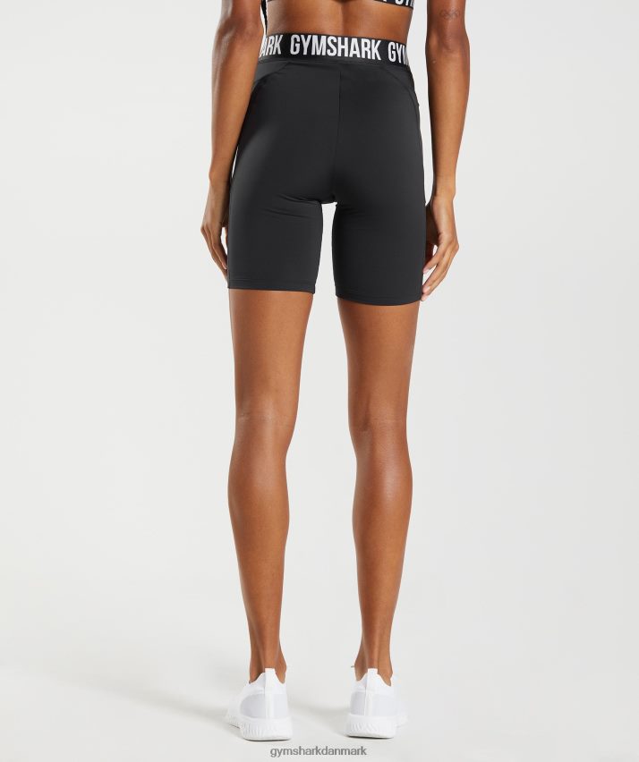 Kvinder Gymshark træning brandmark cykelshorts N4ZDDN90 sort