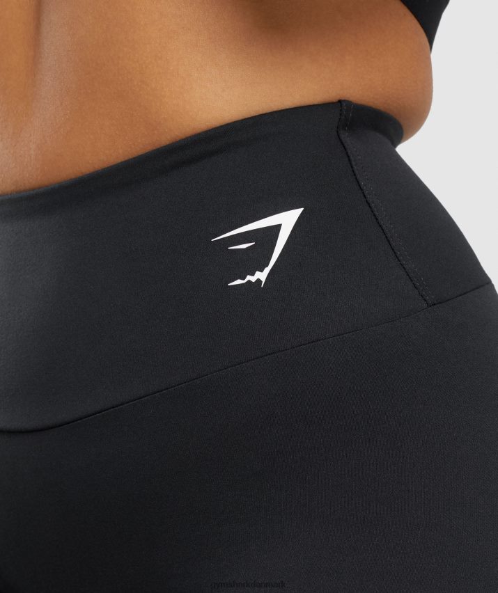 Kvinder Gymshark trænings cykelshorts N4ZDDN11 sort