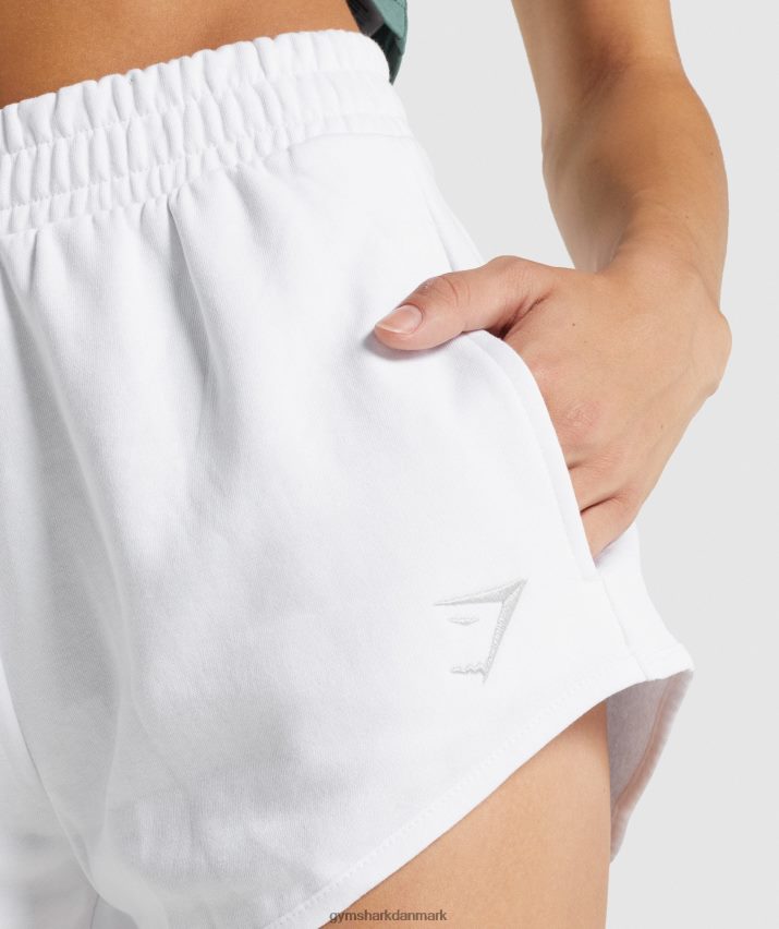 Kvinder Gymshark trænings sweatshorts N4ZDDN18 hvid