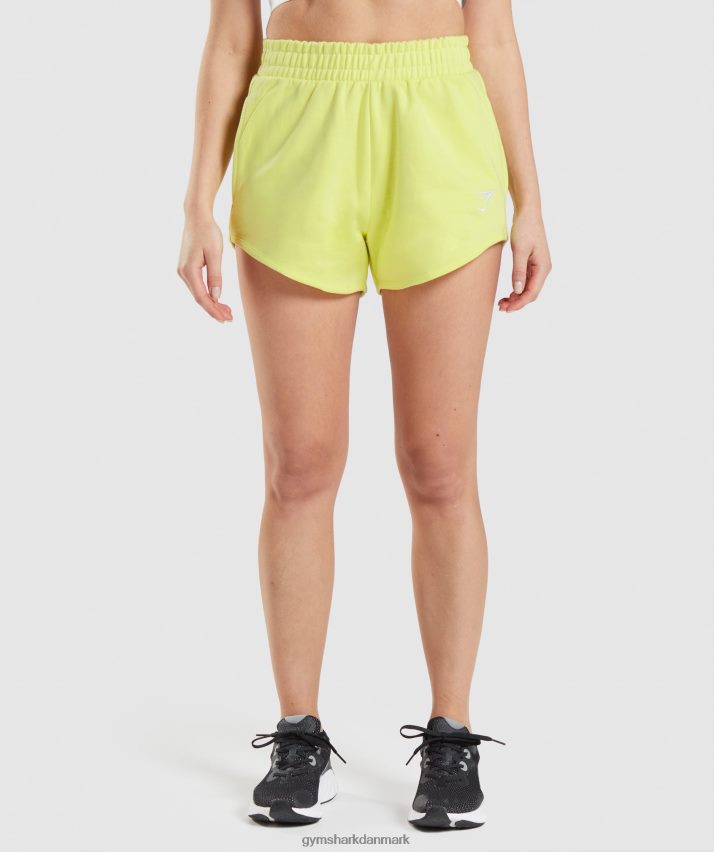 Kvinder Gymshark trænings sweatshorts N4ZDDN49 ildflue grøn
