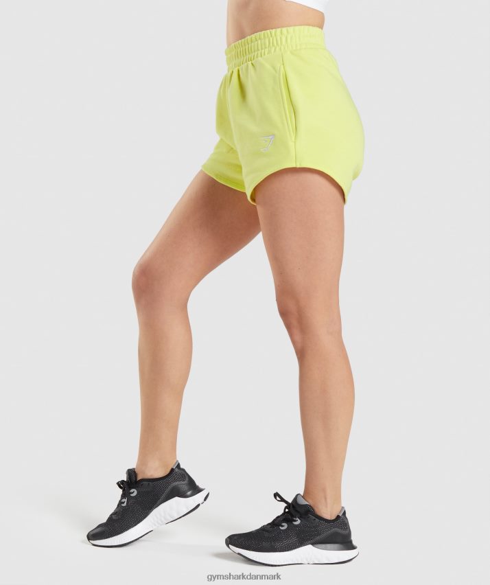 Kvinder Gymshark trænings sweatshorts N4ZDDN49 ildflue grøn