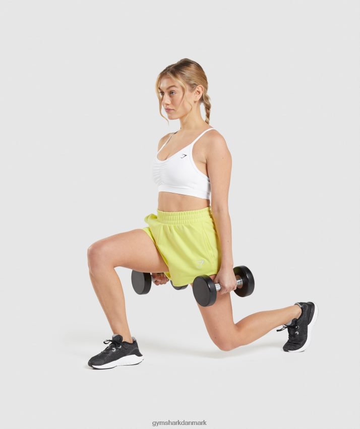 Kvinder Gymshark trænings sweatshorts N4ZDDN49 ildflue grøn
