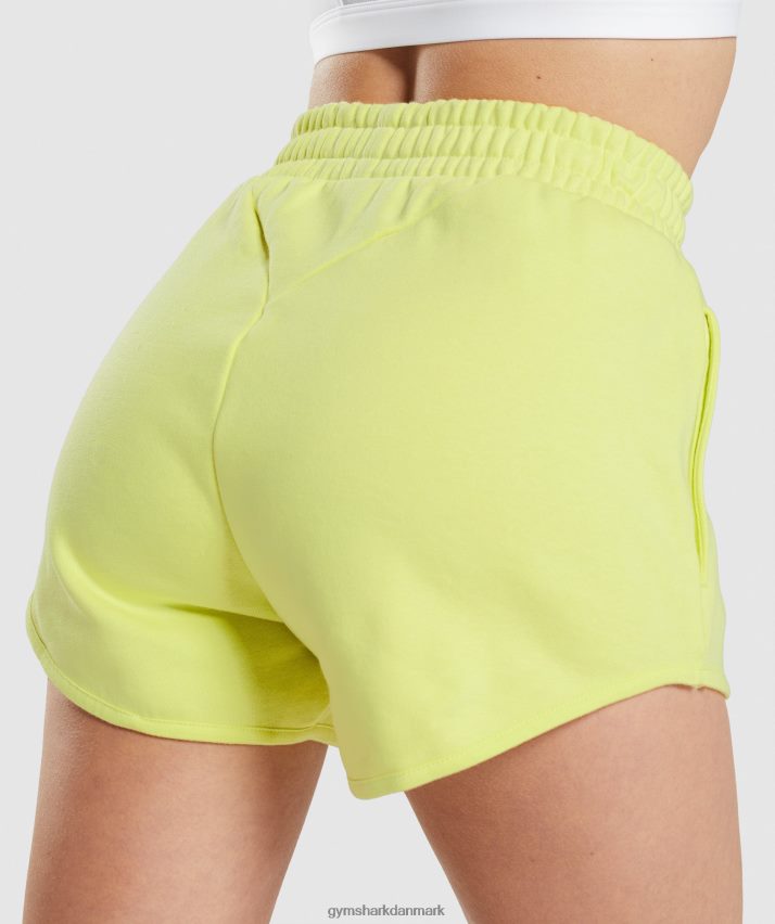 Kvinder Gymshark trænings sweatshorts N4ZDDN49 ildflue grøn