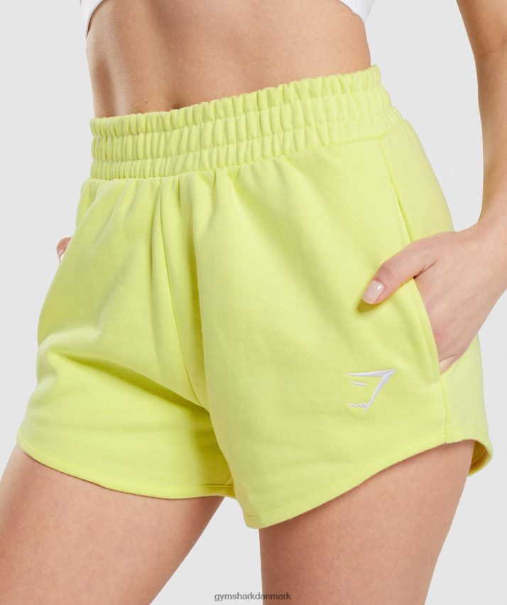 Kvinder Gymshark trænings sweatshorts N4ZDDN49 ildflue grøn
