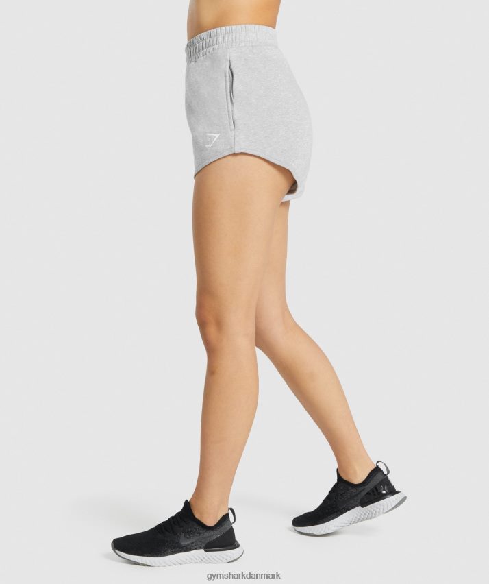 Kvinder Gymshark trænings sweatshorts N4ZDDN94 lysegrå mergel