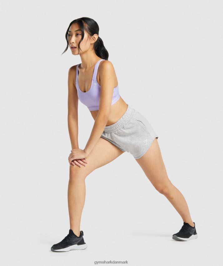 Kvinder Gymshark trænings sweatshorts N4ZDDN94 lysegrå mergel