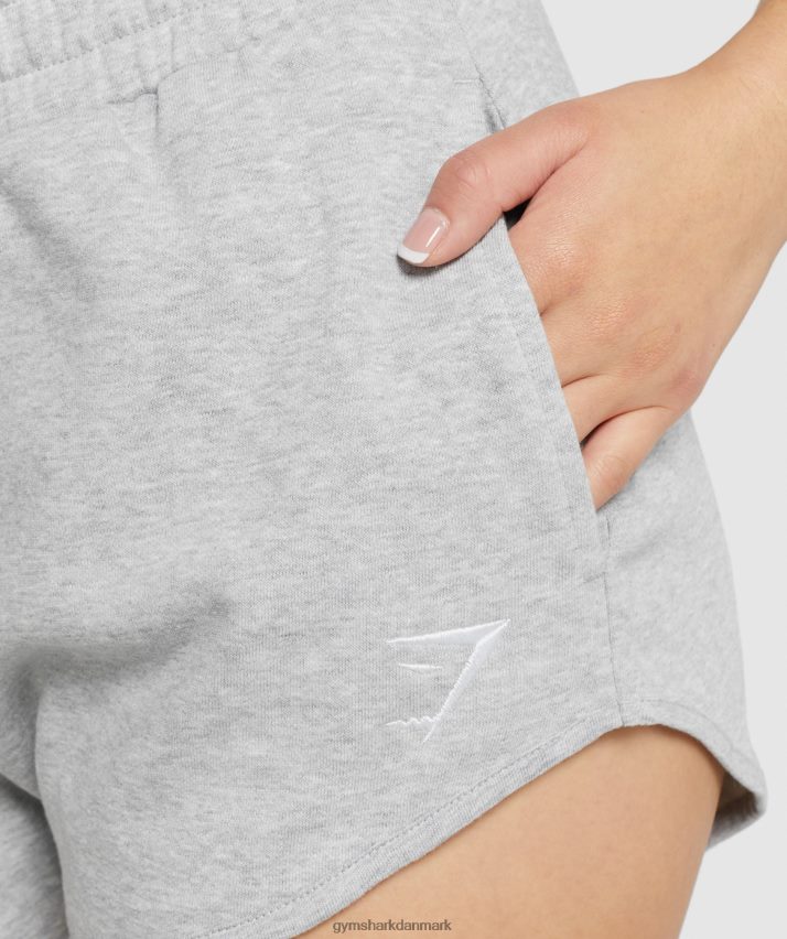 Kvinder Gymshark trænings sweatshorts N4ZDDN94 lysegrå mergel