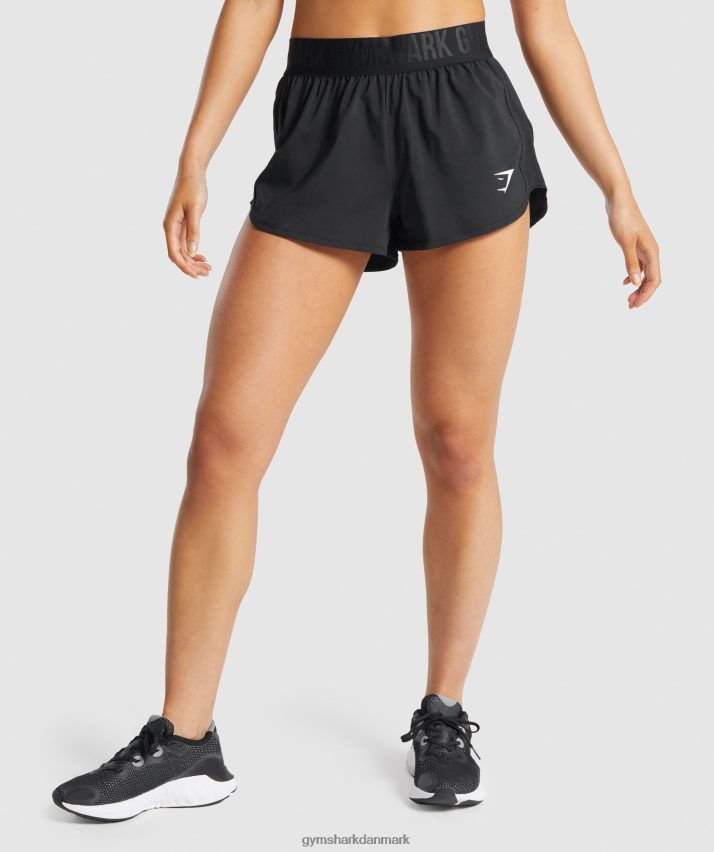 Kvinder Gymshark træningsshorts med løs pasform N4ZDDN6 sort