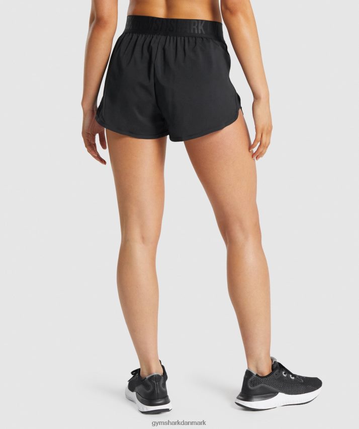 Kvinder Gymshark træningsshorts med løs pasform N4ZDDN6 sort