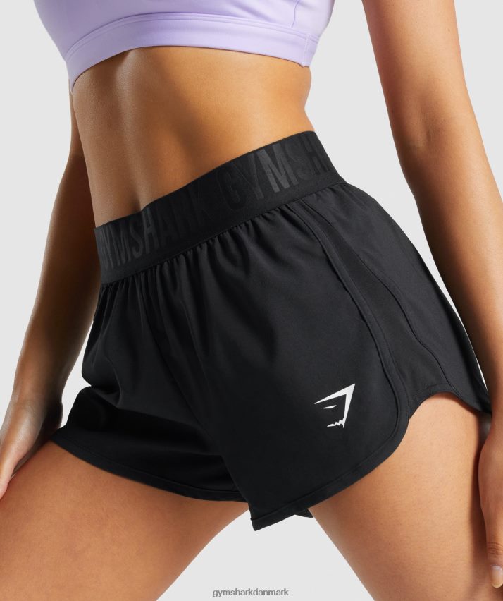 Kvinder Gymshark træningsshorts med løs pasform N4ZDDN6 sort